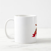 "Cupids Flug: Eine Valentinstag-Eleganz" Kaffeetasse (Links)
