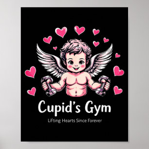 Cupids Gym Lustiges Valentins Workout-Shirt Für Da Poster