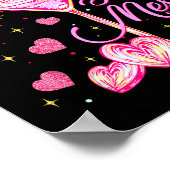 Cupids Hot Mess Coquette Valentins Martini Valent Poster (Ecke)