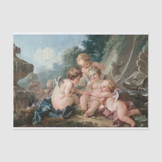 Cupids in Conspiracy by Francois Boucher Seidenpapier (Vorderseite)