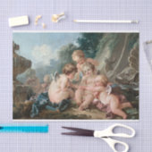 Cupids in Conspiracy by Francois Boucher Seidenpapier (Handwerk)