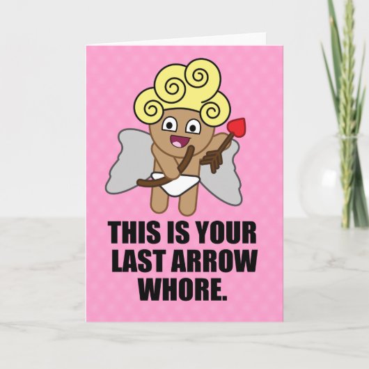 Cupids letzter Pfeil Feiertagskarte (Vorderseite)
