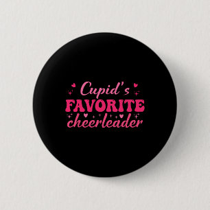 Cupids Lieblings-Cheerleader Valentinstag Liebes-C Button