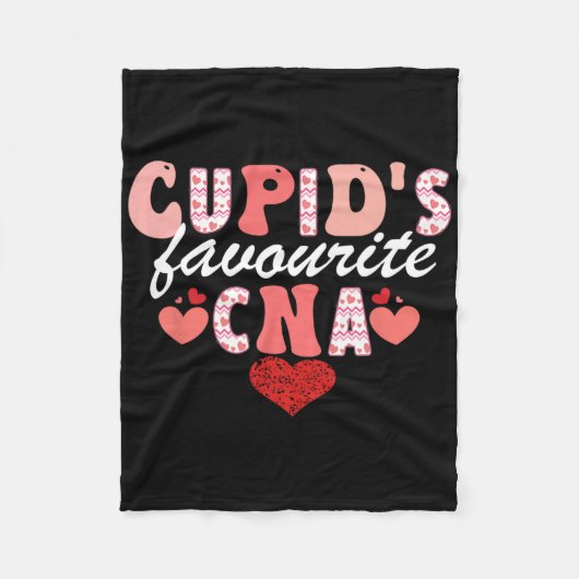 Cupids Lieblings-Cna Valentinstag Certified Nursin Fleecedecke (Vorderseite)