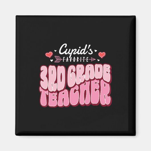 Cupids Lieblings- Grundschullehrerin zum Valentins Magnet (Vorne)