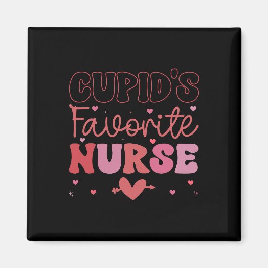 Cupids Lieblings-Krankenschwester-Valentinstag Val Magnet (Vorne)