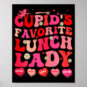 Cupids Lieblings-Mittagessen-Ladydienst Cafeteria- Poster