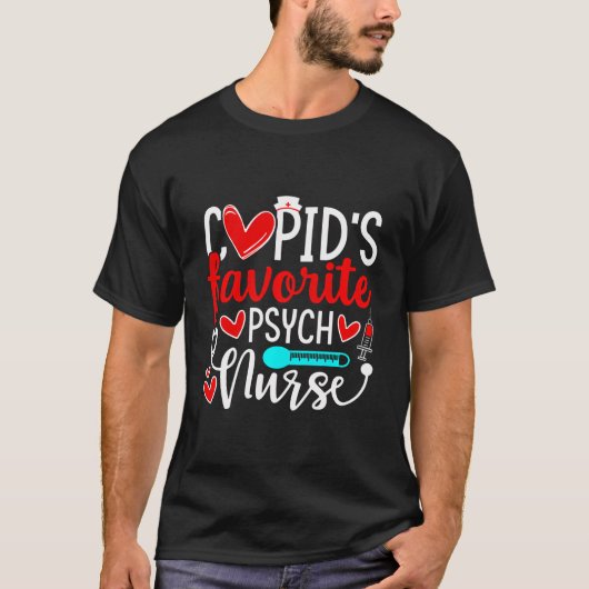 Cupid's Lieblings-Psych-Krankenschwester Funny Hea T-Shirt (Vorderseite)