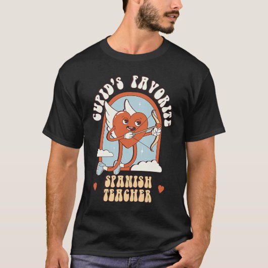 Cupids Lieblings-Spanischlehrer Niedlich Groo T-Shirt (Vorderseite)