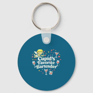 Cupids Lieblingsbarkeeper lustiges Valentinsgeträn Schlüsselanhänger