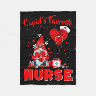 Cupids Lieblingskrankenschwester Gnom Valentinstag Fleecedecke