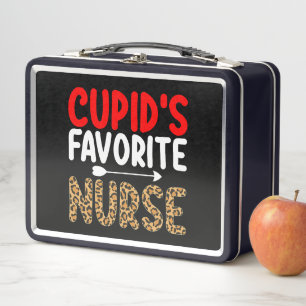 Cupids Lieblingskrankenschwester pflegt den Valent Metall Brotdose