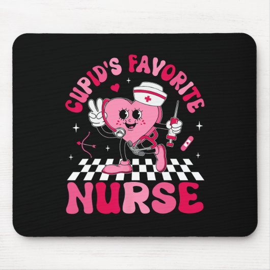 Cupids Lieblingskrankenschwester Valentinstag Süßi Mousepad (Vorne)