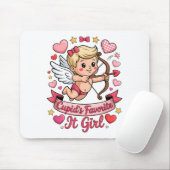 Cupids Lieblingsmädchen Valentinstag Rosa Herz Äst Mousepad (Mit Mouse)