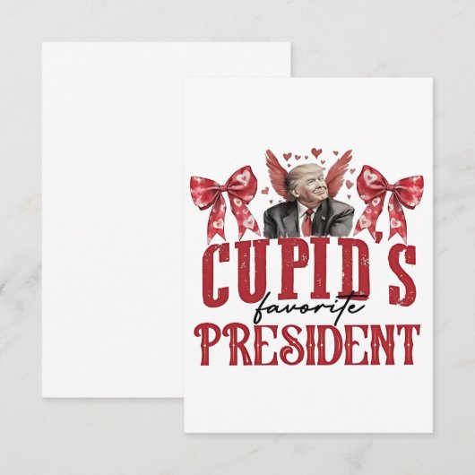 Cupids Lieblingspräsident Valentine Trump Dankeskarte (Vorne/Hinten)