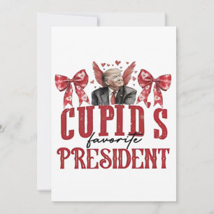 Cupids Lieblingspräsident Valentine Trump Feiertagskarte