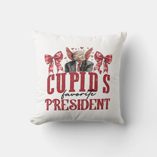 Cupids Lieblingspräsident Valentine Trump Kissen (Vorderseite)