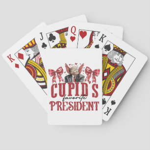 Cupids Lieblingspräsident Valentine Trump Spielkarten
