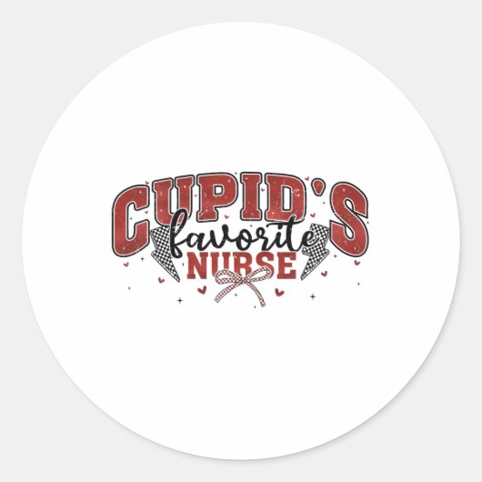 Cupids Lieblingsschwester Valentin Runder Aufkleber (Vorderseite)