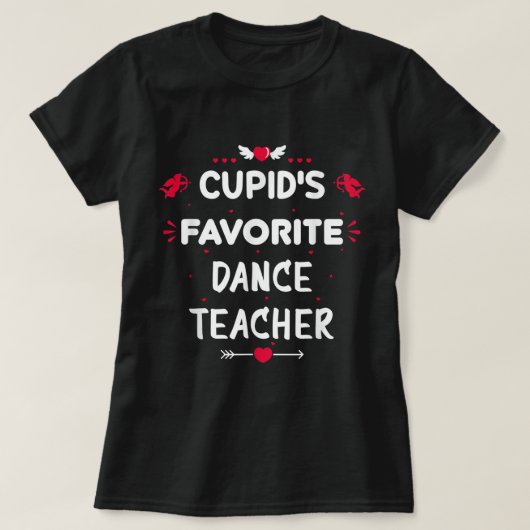 Cupids Lieblingstanzlehrer Valentinstag Gif T-Shirt (Design vorne)