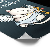 Cupid's Little Helper Velentines Cat Poster (Ecke)