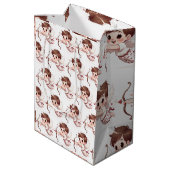 Cupids Pfeil ist mein Valentin Mittlere Geschenktüte (Rückseite Schrägansicht)