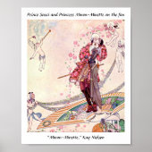 Cupids, Princess and Prince on a magical fan Poster (Vorne)