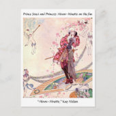 Cupids, Prinzessin und Prince auf einem magischen Postkarte (Vorderseite)