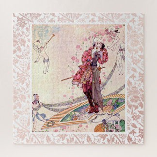 Cupids, Prinzessin und Prince auf einem magischen Puzzle