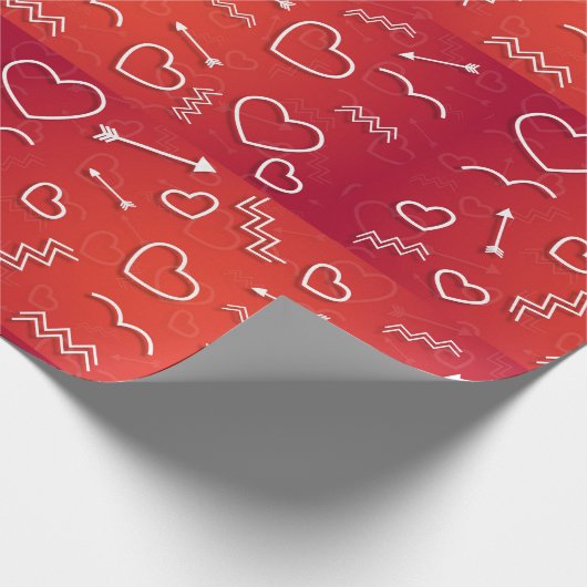 Cupid's Quiver: Abstract Geometric Love Pattern Geschenkpapier (Ecke)