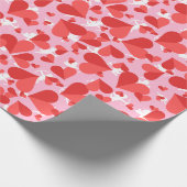 Cupids Red Confetti Geschenkpapier (Ecke)