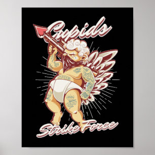 CUPIDS STRIKE FORCE lustiger Cupidin-Valentinstag Poster