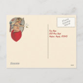 Cupids Valentine Message Vintag Postkarte (Rückseite)