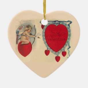 Cupids Valentinsbotschaft-Ornament Keramikornament