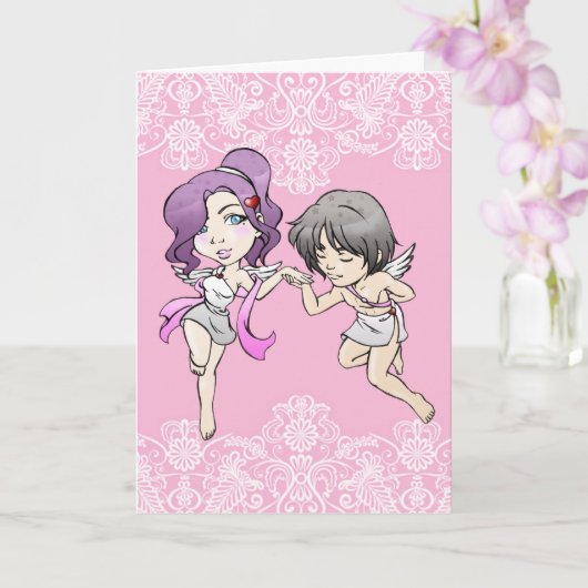 Cupids Valentinstag Karte (Orchidee)
