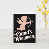 Cupids Wingman Funny Valentine's Day Angel Design Karte (Gelbe Blume)