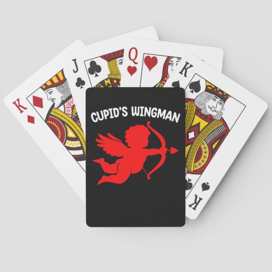 Cupid's Wingman Niedlich Valentinstag Husband-Ehef Spielkarten (Rückseite)