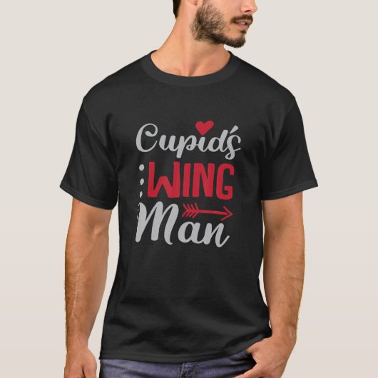 Cupid's Wingman Niedlich Valentinstag Matchmaker A T-Shirt (Vorderseite)