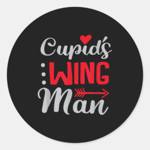 Cupids Wingman Süße Valentinstag-Heiratsvermittler Runder Aufkleber