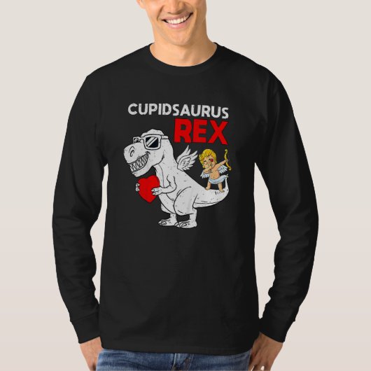 Cupidsaurus Rex Dab Herz Dino Kindermädchen Wert T-Shirt (Vorderseite)