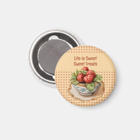 CupKuchen und Punkte Magnet (Vorderseite/Rückseite)