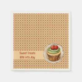 CupKuchen und Punkte Serviette