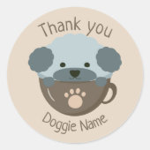 Cupoodle Runder Aufkleber (Vorderseite)