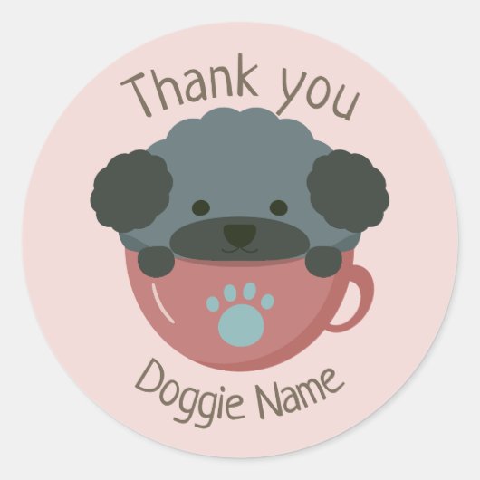 Cupoodle Runder Aufkleber (Vorderseite)