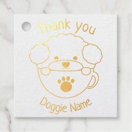 Cupoodle Wood Art Briefmarke Geschenkanhänger