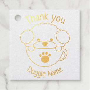 Cupoodle Wood Art Briefmarke Geschenkanhänger