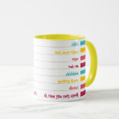 Cuppa Fun farbenfrohe gestreifte Candy Shushs! Tasse (VorderseiteRechts)