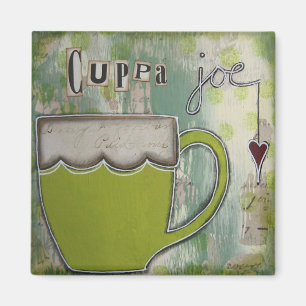 "Cuppa Joe" Kunst-Magnet durch Nancy Lefko Magnet