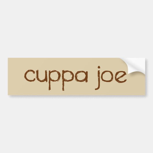 cuppa Joe-Logo im Braun - Autoaufkleber (Vorne)