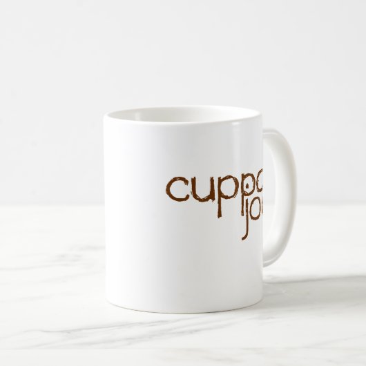 cuppa Joe-Logo im Braun - Kaffeetasse (VorderseiteRechts)